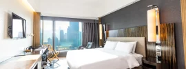 Harbour-view room at Hotel ICON, Hong Kong